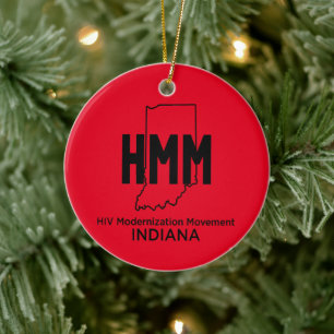 HIV Modernization Movement Indiana Ceramic Ornament