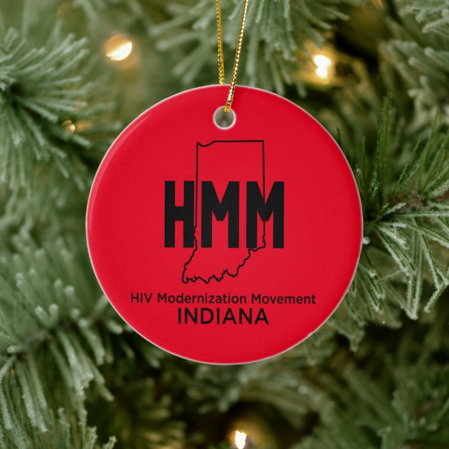 HIV Modernization Movement Indiana Ceramic Ornament (Tree)