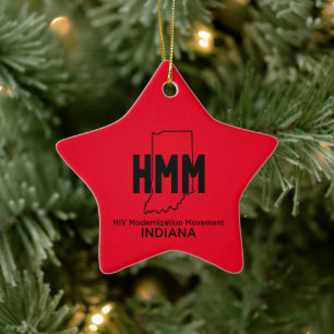 HIV Modernization Movement Indiana Ceramic Ornament