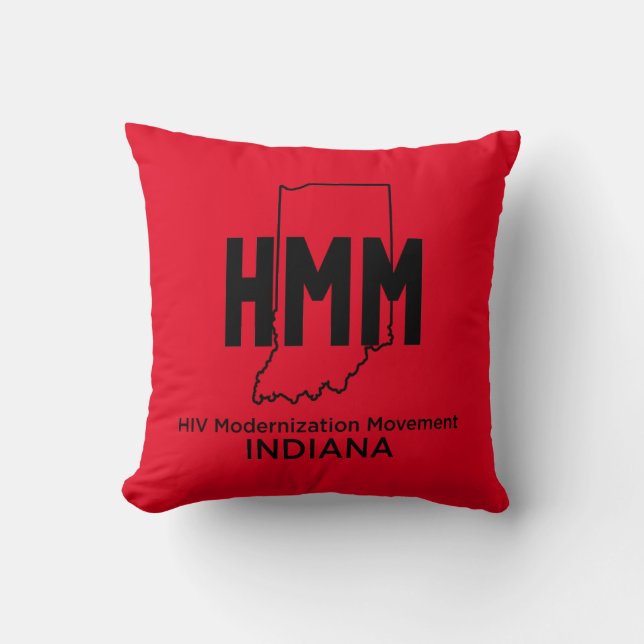 HIV Modernization Movement Indiana Throw Pillow (Front)