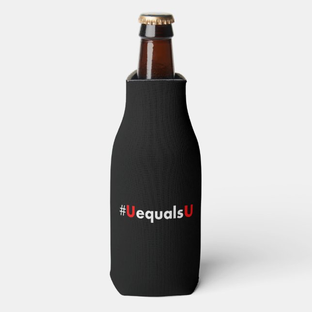 HIV Undetectable Equals Untransmittable - Minimali Bottle Cooler (Bottle Front)