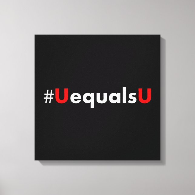 HIV Undetectable Equals Untransmittable - Minimali Canvas Print (Front)