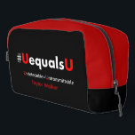 HIV Undetectable Equals Untransmittable - Minimali Dopp Kit<br><div class="desc">HIV AIDS Awareness - Undetectable equals untransmittable word art. The UEqualsU Campaign brings awareness to how HIV positive and undetectable means you cannot transmit HIV. >> Minimalist U Equals U art for advocates of HIV awareness education. Help educate and stop the fear, injustice, and stigma surrounding HIV and AIDS. >>...</div>