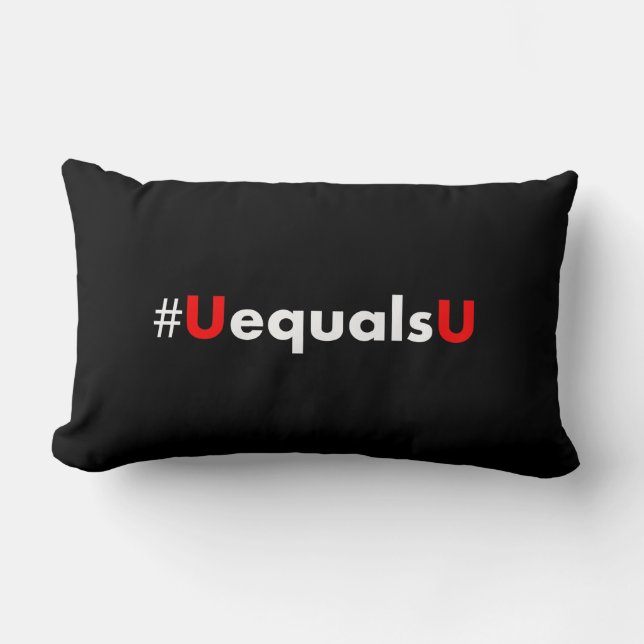 HIV Undetectable Equals Untransmittable - Minimali Lumbar Pillow (Front)