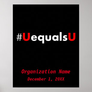HIV Undetectable Equals Untransmittable - Minimali Poster