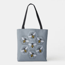 Hive Mind Silver Tote Bag