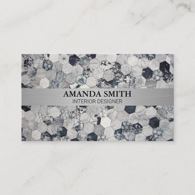 Hive Textile | Modern Abstract Business Card (Front)