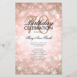 Hiver 70e anniversaire Programme Rose Gold Wonderl