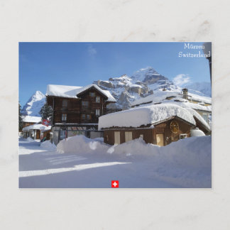 Hiver à Mürren, Suisse Carte postale
