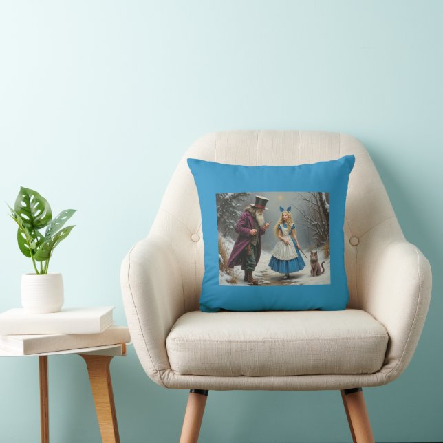 Hiver Alice carré lancer oreiller (Chaise)
