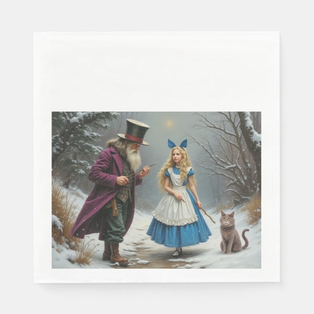 Hiver Alice déjeuner serviettes en papier (Devant)