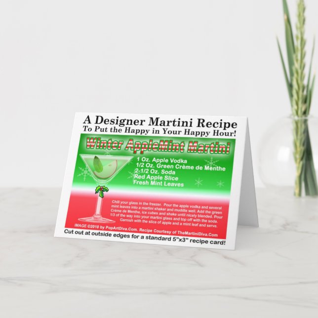 HIVER APPMINT CHRISTMAS MARTINI CARTE DE RECETTE (Devant)