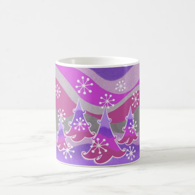 Hiver Arbres mauve mug (Centre)