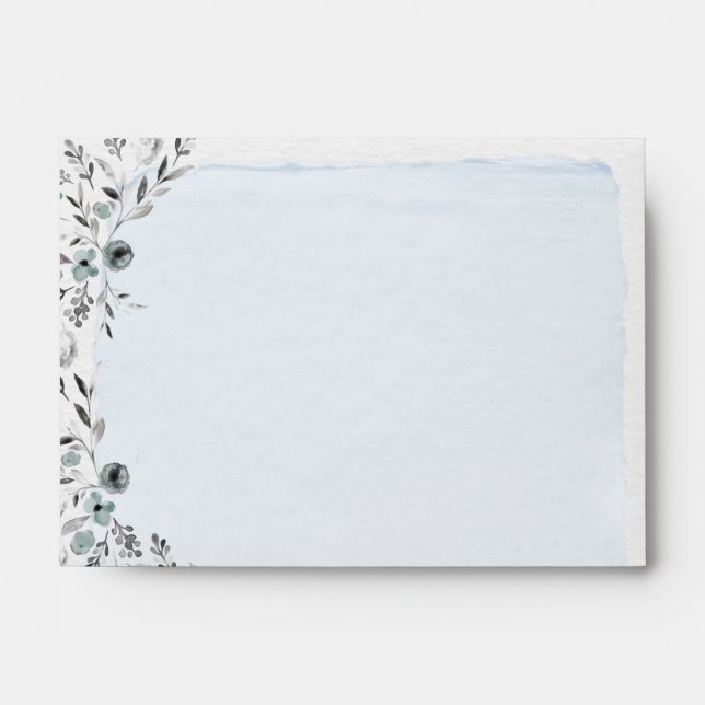 Hiver Berry Floral Wreath Holiday Enveloppe (Devant)