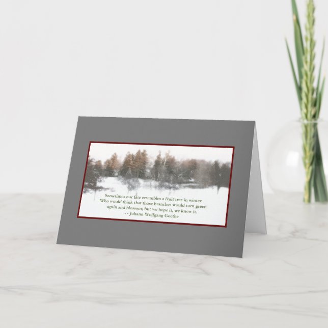 Hiver, Carte Message d'Espoir / Noël & Nouvel An (Devant)