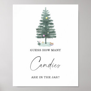 Hiver combien de bonbons Poster