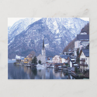 HIVER de carte postale de HALLSTATT AUTRICHE