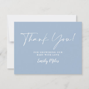 Hiver Dusty Blue Carte de remerciements