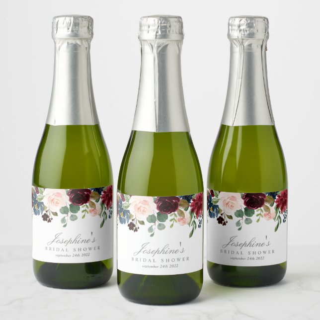 Hiver Elégance Mini Champagne Étiquettes bouteille (Bouteilles)