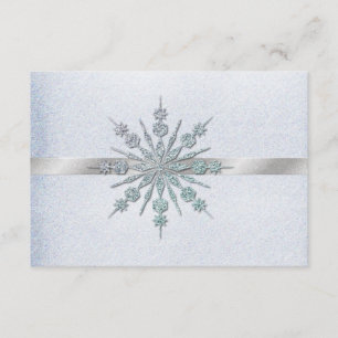 Hiver en cristal de flocons de neige épousant RSVP
