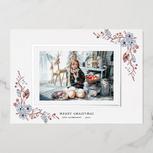hiver floral photo vacances foin invitation
