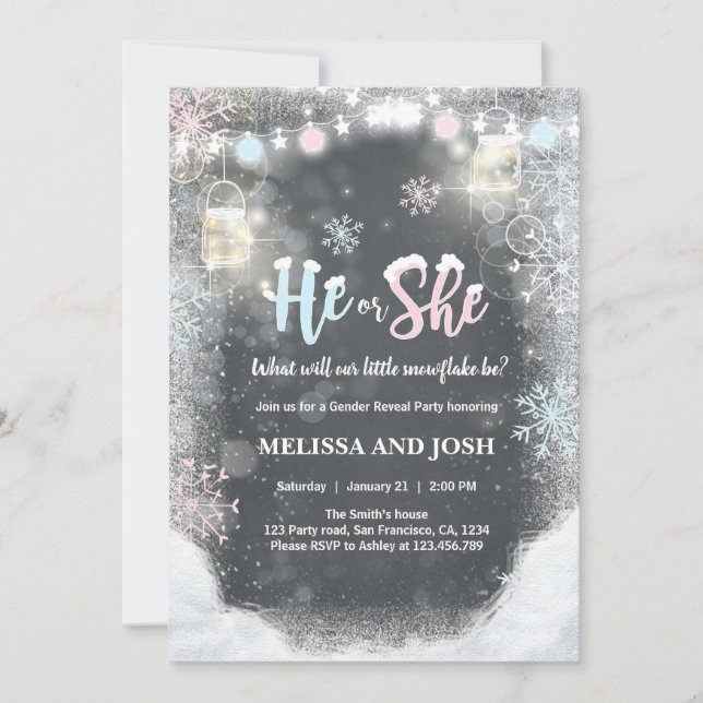 hiver Genre révéler invitation Froid à l'extérieur (Devant)