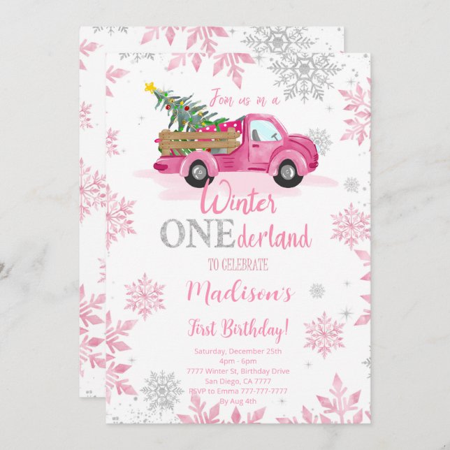 Hiver Invitation ONEderland (Devant / Derrière)