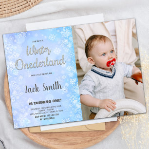 Hiver Invitations ONEderland Parties scintillant d