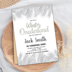 Hiver Invitations ONEderland Parties scintillant d