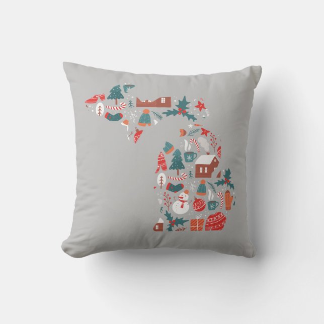Hiver Michigan - Oreiller de Noël! (Recto)