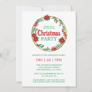 Hiver Moderne Élégante Fête de Noël Invitation