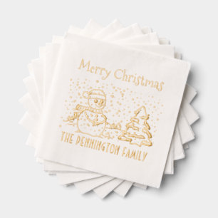 Hiver Neige Tombant Nom de bonhomme de neige Joyeu