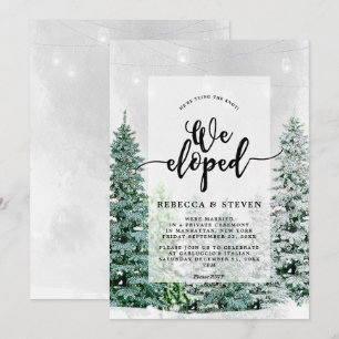 hiver noël lier le noeud eloping invitation