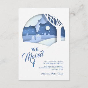 Hiver Nous Avons Déménagé Faire-part