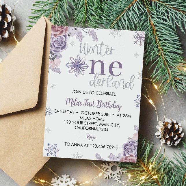 Hiver Onderland Neige Anniversaire Fête Invitation (Créateur téléchargé)