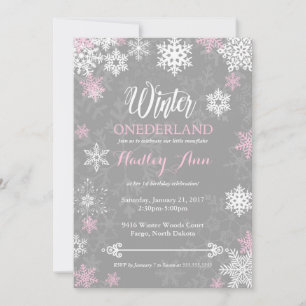 Hiver Onderland Première Invitation d'anniversaire