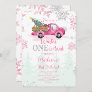 Hiver ONE derland Anniversaire Invitation