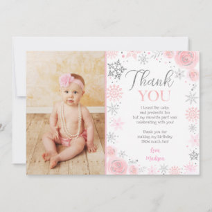 Hiver ONE derland Anniversaire Merci Cartes