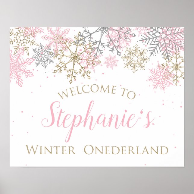 Hiver Onederland Affiche de bienvenue (Devant)