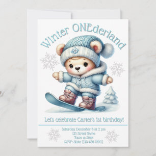 Hiver ONEderland Première Invitation anniversaire