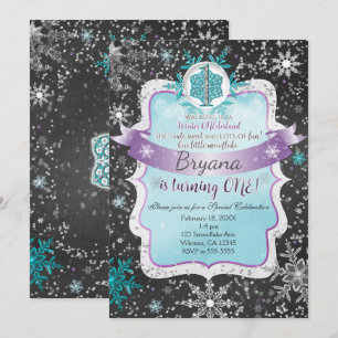 Hiver Ontario 1er anniversaire Invitations de fête