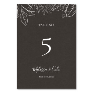 Hiver rustique   Numéro de table de charbon