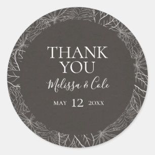 Hiver rustique   Sticker Favor Merci charbon