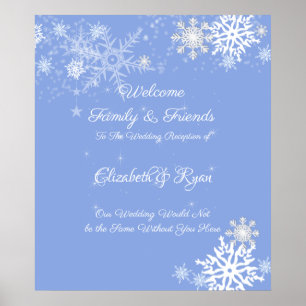 Hiver, Snowflakes, Mariage, Custom Welcome Poster
