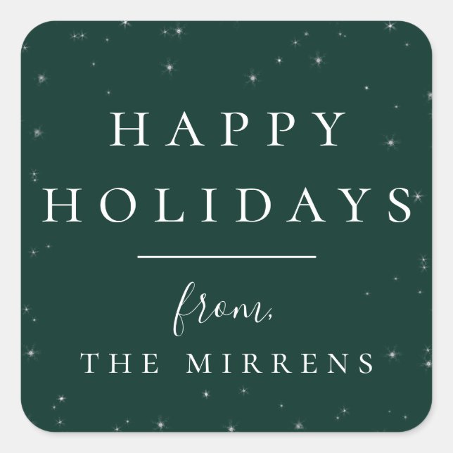 Hiver | Sticker de vacances vert (Devant)