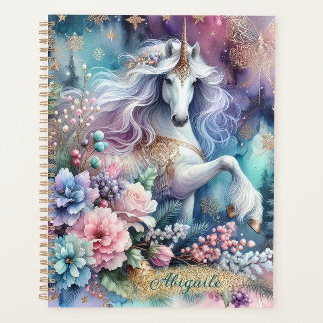 Hiver Unicorne Magique Scène 4 Planificateur (Devant)