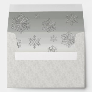 Hiver White Snowflakes Mariage Enveloppe personnal