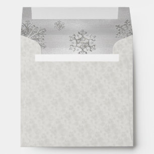 Hiver White Snowflakes Mariage Enveloppe personnal