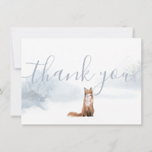 Hiver Woodland Scène Fox Merci
