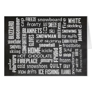 Hiver Word Art Collage
